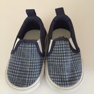 Slip-On Baby Boy's Plaid Shoes Size 2.5-3.5